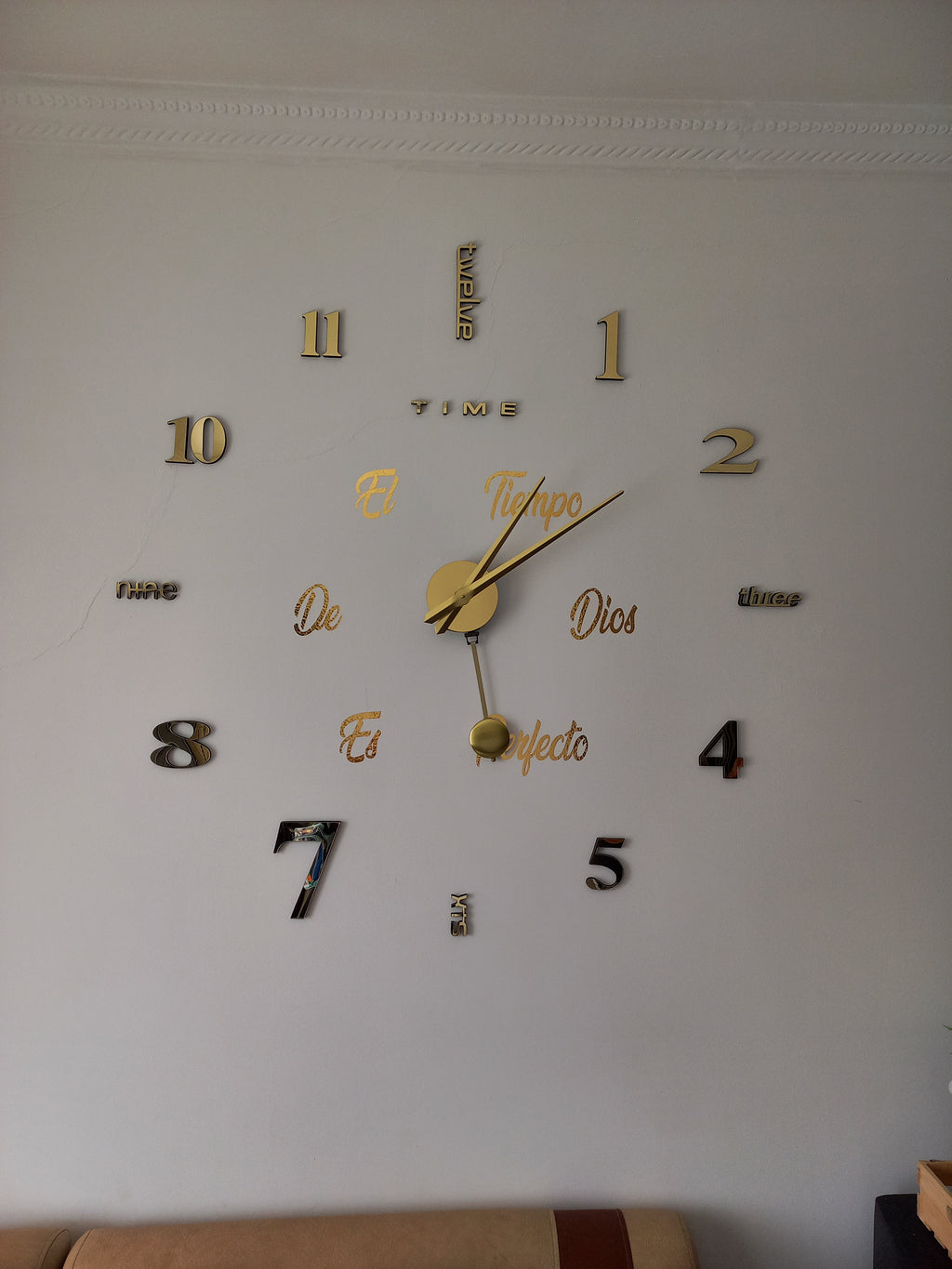 Reloj 3D grande Ref. 015 con péndulo + frase